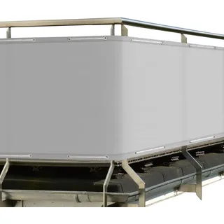Sol Royal Balkonverkleidung 90 x 300 cm Grau Aluminium