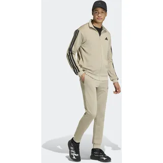 Trainingsanzug ADIDAS SPORTSWEAR "3-STREIFEN FRENCH TERRY", Herren, Gr. XL, wonder cargo, Obermaterial: 100% Polyester, Sportanzüge Trainingsanzug, zweiteiliges Set, aus French-Terry-Material, mit Rippdetails