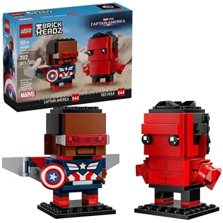 LEGO Brickheadz Marvel Superhelden Captain America & Roter Hulk Figuren Set