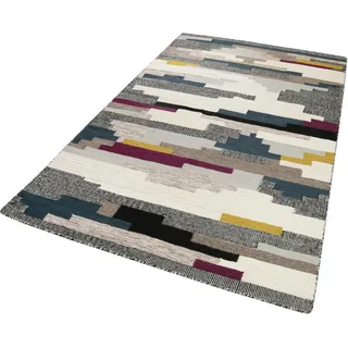 Wollteppich ESPRIT "Natham Kelim ESP-6012" Gr. 4, bunt (multi), B:160cm H:8mm L:230cm, Wolle, Teppiche, Wollteppich, reine Wolle, Wohnzimmer