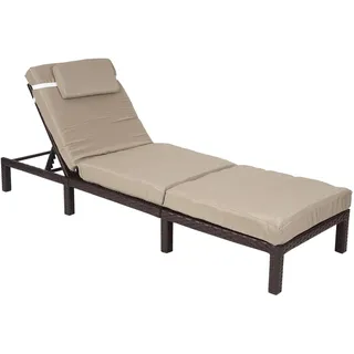 MCW Sonnenliege 198 x 60 x 71 cm Braun/Creme