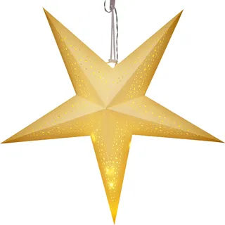 CASARIA® LED Weihnachtsstern Beleuchtet 60 cm Batterie Fenster Innen Weihnachtsdeko Weihnachten Fensterdeko Leuchtstern Dekostern Papierstern Weiß - Weiß