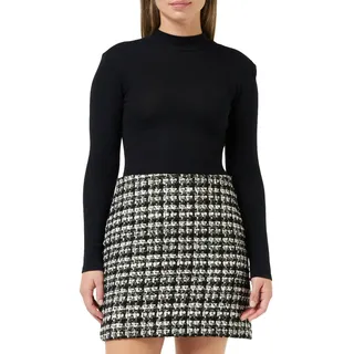 Minus Damen Renete Kurzer Rock, 9303C Black Checked, 38