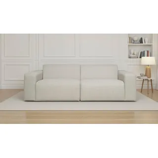 OTTO home 3-Sitzer »Koa, 228 cm, Modulsofa in Cord, Chenille, Struktur, Webstoff« Designsofa, weicher Lounge-Sitzkomfort, Welleunterfederung, bodentief, beige