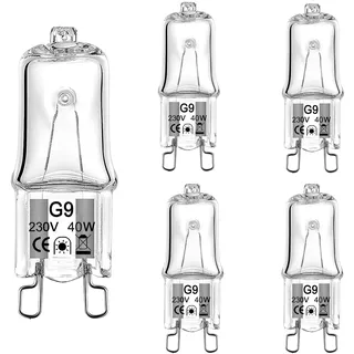 ShuoHui Halogen G9 40 W 230 V Cooker Oven Lamp for Oven and Microwave Applications 300 °C Heat Resistant Bulbs (2)