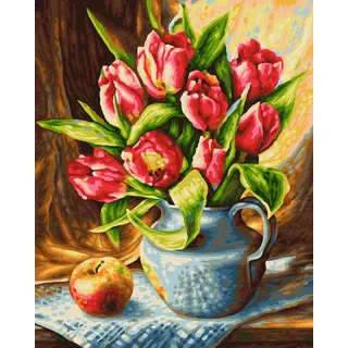Schipper Malen nach Zahlen Tulpenstrauß 1 St. 24 x 30 cm mehrfarbig