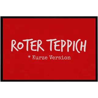 OM3® lustige Fußmatte mit Spruch - Roter Teppich - Kurze Version - Hollywood L.A. - rutschfest & waschbar - 60x40cm -