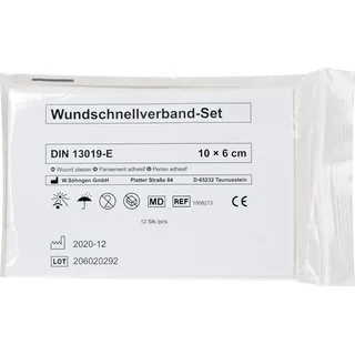 Söhngen Pflaster-Schnellverband 1008213 DIN 13019-E 10x6cm 12St.