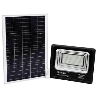 V-TAC Solar LED-Fluter VT-300W, 50 W, 4000 K, mit Panel + Fernbedienung