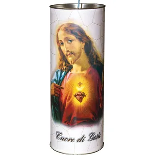 Die briantina Teelicht Umweltfreundlich Herz von Jesus, Weiß, 21 x 8 cm
