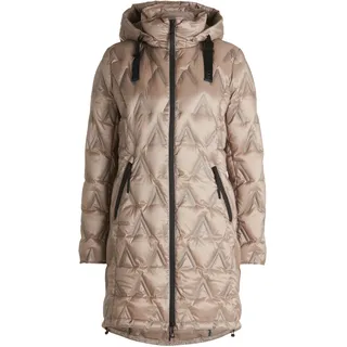 Daunenmantel GIL BRET "Daunenmantel mit Kapuze", Damen, Gr. 46, beige, Obermaterial: 55% Polyester PES. 45% Polyamid PA., Mäntel Daunenmantel