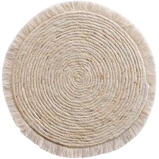 Douceur d'Intérieur Oslo Tischset, 38 cm, Stroh mit Fransen, Natur