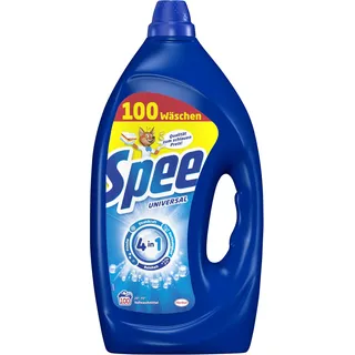 Spee Gel Universal (100 Waschladungen), Flüssigwaschmittel mit 4 in 1 Formel, Waschmittel vereint Reinheit, Strahlkraft, Frische & Nachhaltigkeit, 20° - 95° C
