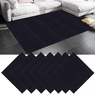 GBACHOOSE 30 Stück Teppichfliesen 30x30 cm, Teppichfliesen Selbstklebend, Teppichboden, Teppich Fliesen, Teppichfliesen Selbstliegend für Büro, Wohnzimmer, Balkon (Dunkelblau)