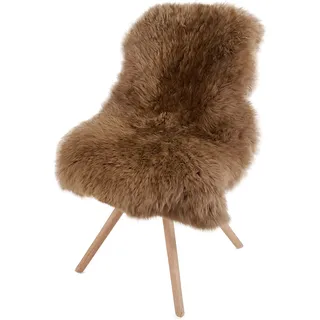 Dekorationsfelle, Vorlegerfelle, 100-110 cm lang, cappuccino