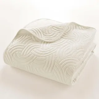 douceur d'intérieur Solange Tagesdecke, gesteppt (220 x 240 cm) Natur, einfarbig, Samt