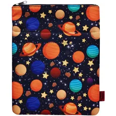 Book Sleeve Galaxy Space Book Protector Book Covers for Paperback Washable Fabric Book Sleeves with Zipper Medium 11" X 8.7" Bookish Gift