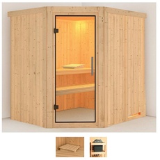 Bild Sauna »Stine«, (Set), ohne Ofen beige