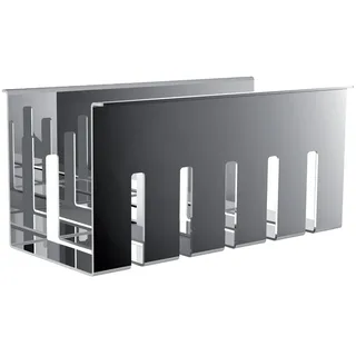 Emco Liaison Ablagekorb, Duschkorb chrom, für Reling, Einhängekorb ohne bohren, Badaccessoires, Tiefe 91 mm – 184500101