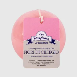 La Briantina Kugelkerze Dream Line, Durchmesser 8 cm, Rosa, Duft Kirschblüten