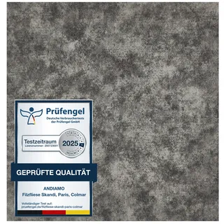 Andiamo Colmar Teppichfliese 40 x 40 cm Grau/Silber