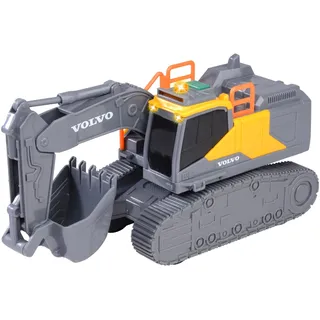 DICKIE Toys - Volvo Tracked Excavator – 23 cm großer Kettenbagger, Bagger mit Licht, Sound, Freilauf, Baustellenfahrzeug für Kinder ab 3 Jahre