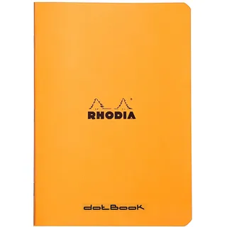 Rhodia 119190Cpack - Packung 10 Notizheft - Kladde geheftet, DIN A5 (21x14,8 cm), dot-punktkariert, 48 Blatt, 80g, Orange, 1 Pack