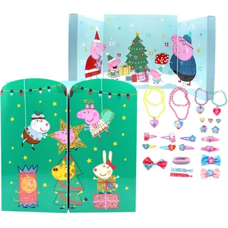 Joytoy Adventskalender mit Schmuck und Haarschmuck - 28x7x28 cm