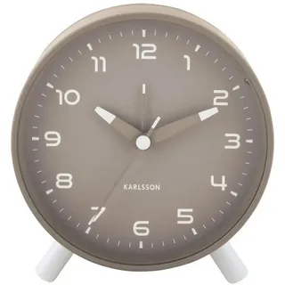 Karlsson Wecker , Hellgrau , Metall , 11x12x5 cm , Weckfunktion , Dekoration, Uhren, Wecker