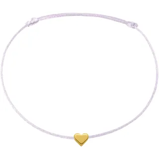 Selfmade Jewelry Fußkettchen Damen Herz Größenverstellbare Fußkette Fußschmuck Handmade in Germany Inkl. Geschenk-Verpackung (Gold - Flieder)