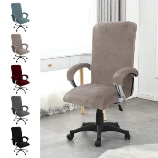 YushengTai Samt Bürostuhl Bezug, Stuhlhussen mit Armlehne, Sitzbezug Bürostuhl, Hohe Lehne Sitzbezug, Gaming Stuhl Bezug, Hussen für Stühle mit Armlehnen, Abnehmbare, Elastische