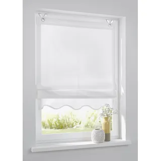 Raffrollo Ösenrollo Olivia Weiss 100 * 140 cm