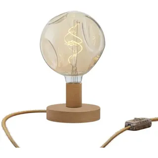 Creative Cables Posaluce Bumped Tischlampe Aus Holz Mit Zweipoligem Steckschalter - Neutral / Rn06 - One Size