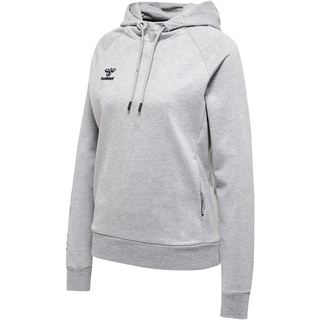 hummel Damen Hmlmove Grid Hoodie Woman Hooded Sweatshirt, Grey Melange, M