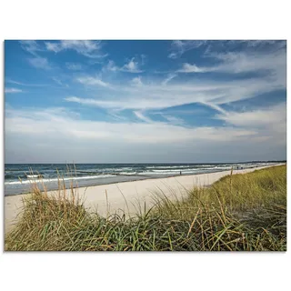 Artland Glasbild »Urlaubsfeeling Strand«, Strand, (1 St.), in verschiedenen Größen, blau