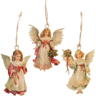 Boltze home Weihnachtsanhänger Engel 8x11cm