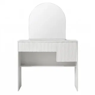 Urban Meuble Schminktisch weiß mit Spiegel Schubladen modern , Weiß , Holzwerkstoff , 1 Schubladen , 90x135x40 cm , Kleinmöbel, Kommoden, Kommoden