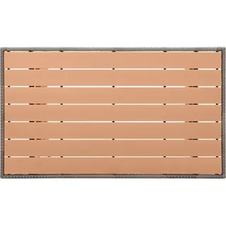 vidaXL Gartentisch Grau 120x70x66 cm Poly Rattan - Grau