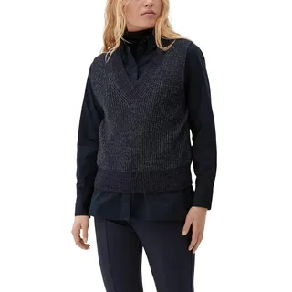 s.Oliver Damen Pullunder, Blau, 46 EU