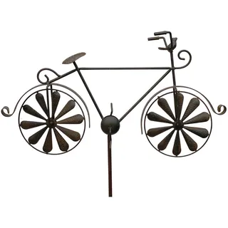 DanDiBo Ambiente Gartenstecker Metall Fahrrad XL 135 cm Braun