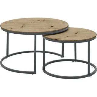 Stolkom Gino 2 Schwarz Eiche 80 x 75 cm / 60 x 40 cm