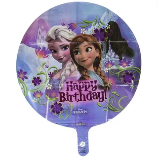 Anagram Amscan 2900901 - Standard Folienballon Frozen Happy Birthday, Druchmesser circa 43 cm, Heliumballon, Geburtstag, Dekoration