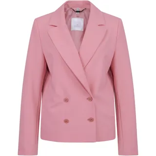 Kurzblazer SPORTALM KITZBÜHEL, Damen, Gr. 38, grün (pink dawn), Web, Obermaterial: 67% Polyester, 29% Viskose, 4% Elasthan, clean, unifarben, figurbetont, Blazer Kurzblazer, mit Knöpfen