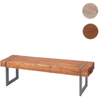Mendler Sitzbank HWC-A15, Esszimmerbank Bank, Tanne Holz rustikal massiv MVG-zertifiziert ~ braun 160cm