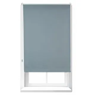 4 x Verdunkelungsrollo, Hitzeschutz, Thermo Rollo Klemmfix, blickdichtes Seitenzugrollo 70x165, Stoff 66 cm, grau - Schwarz