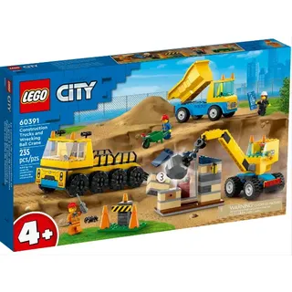 LEGO City Baufahrzeuge und Kran mit Abrissbirne 60391