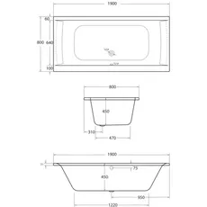 Bild von Whirlpool-Komplettset »Rosa«, BxHxL: 80 cm, weiß,