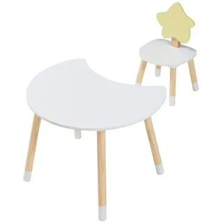 [en.casa] Kinderschreibtisch Lallega 90 x 60 cm Kiefer weiß