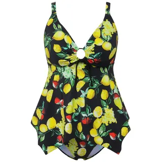 Ulla Popken, Damen, große Größen, Tankini Judith, Zitronenbeeren