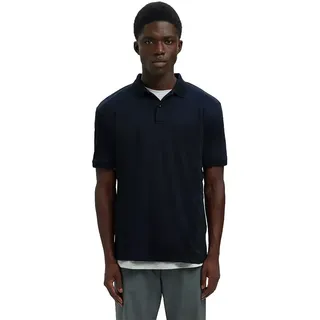 Selected Fave Button Kurzarm-poloshirt - Sky Captain - XL